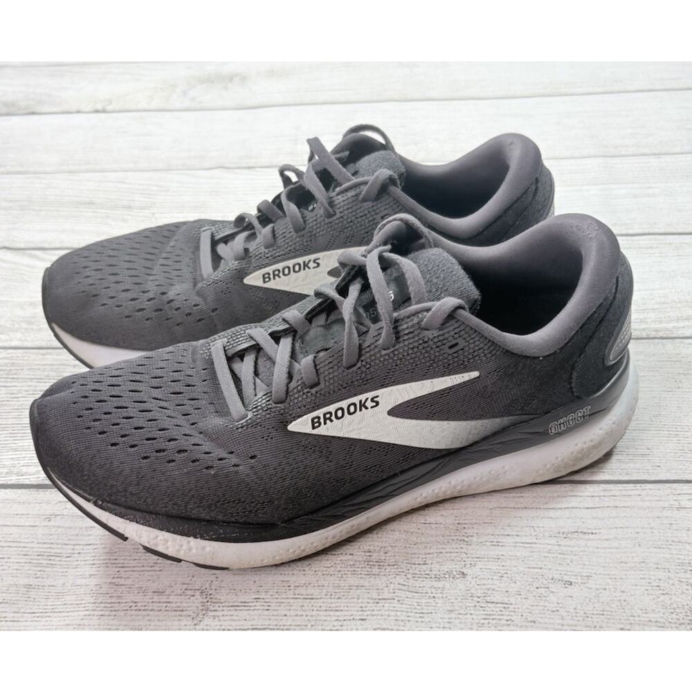 Brooks Women’s Ghost 16 Shoes Black Gray Running Sneakers Size 10.5D Wide